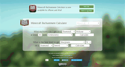 Desktop Screenshot of minecraftenchantmentcalculator.com